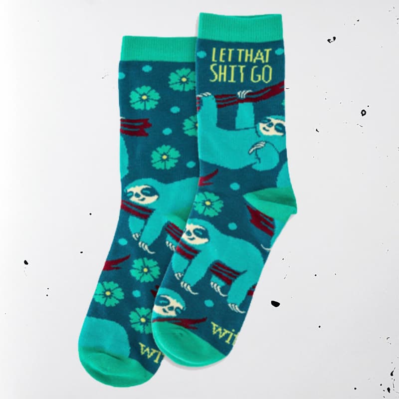 image Let That Shit Go Sloth Socks  width="825" height="699"