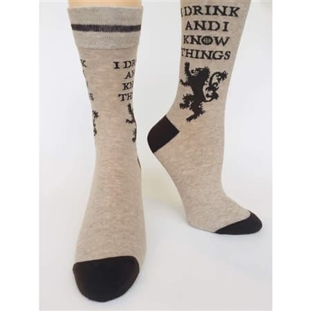 I Drink I Know Things EXCL Socks Main image  width="825" height="699"