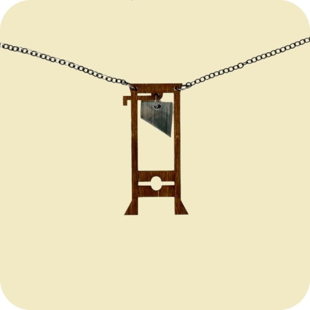 image Guillotine Wood Necklace