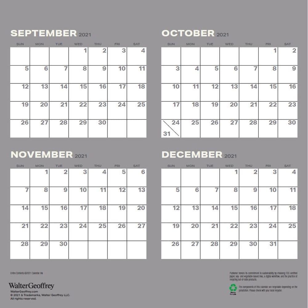 Walter Geoffrey 2022 Wall Calendar - Atticsalt.com