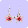image Cherry Blossom Dangle Wood Earrings