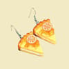 image Orange Creamsicle Pie Slice Earrings