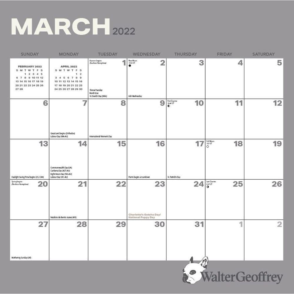 Walter Geoffrey 2022 Wall Calendar - Atticsalt.com