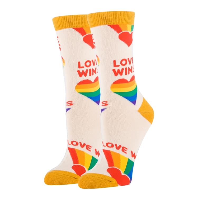 image Love Wins Rainbow Heart Socks