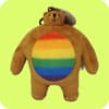 image Tiny Headed Rainbow Pride Bear 7in