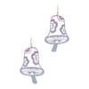 image Lasercut Floral Mushroom Purple Earrings