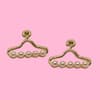 image Hanger Pearl Gold Stud Earrings