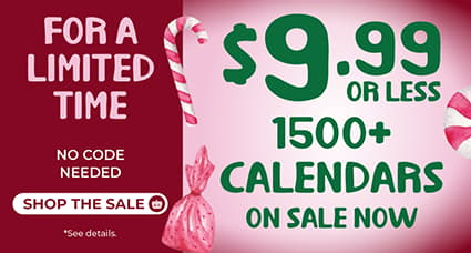 Select Calendars $9.99 Or Less! No Code Needed.