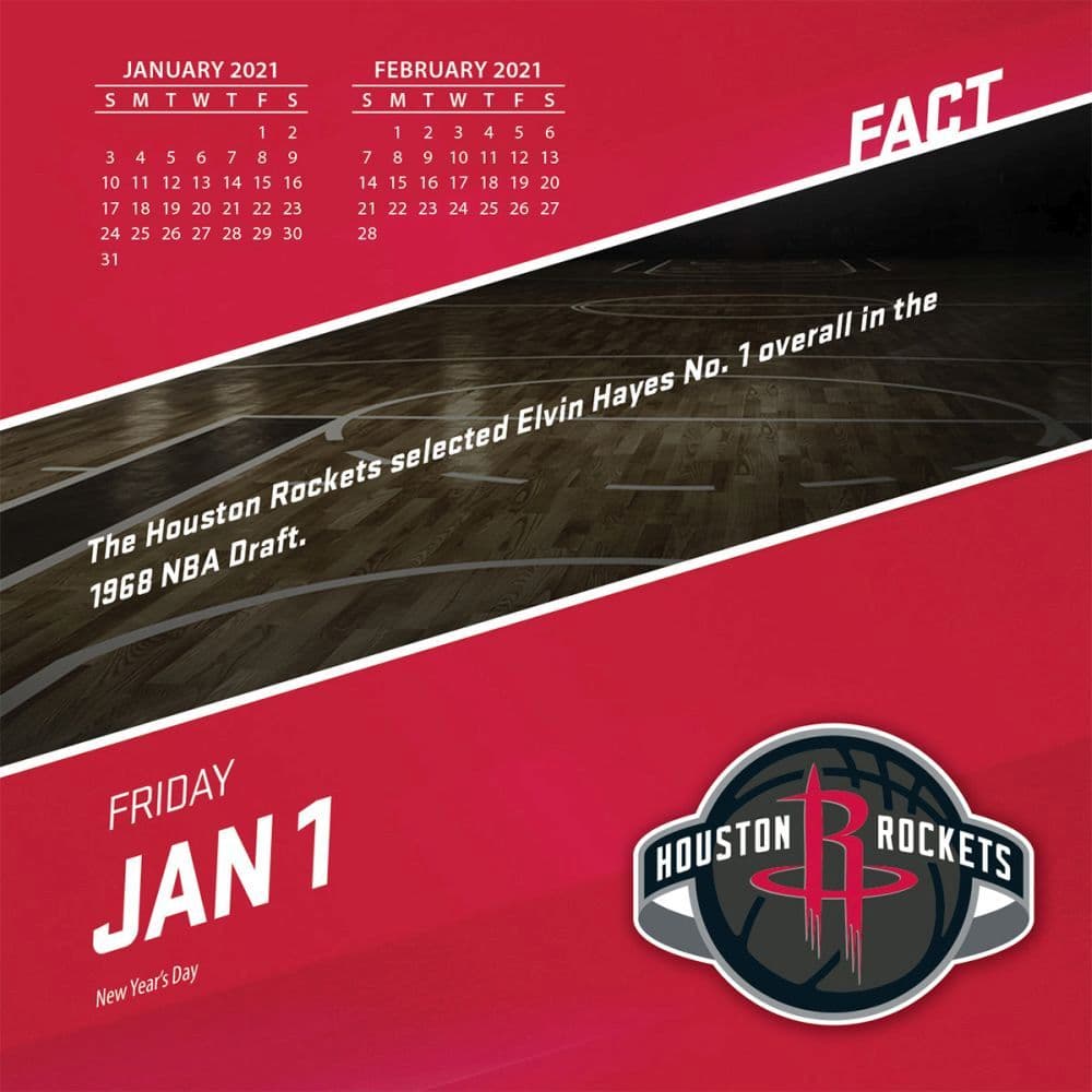 Houston Rockets Desk Calendar eBay