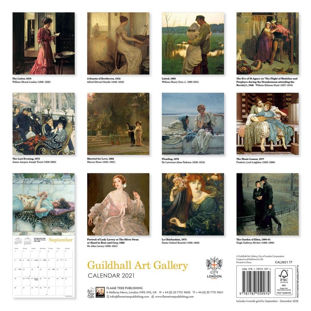 Guildhall Art Gallery Wall Calendar 9781787559974 eBay