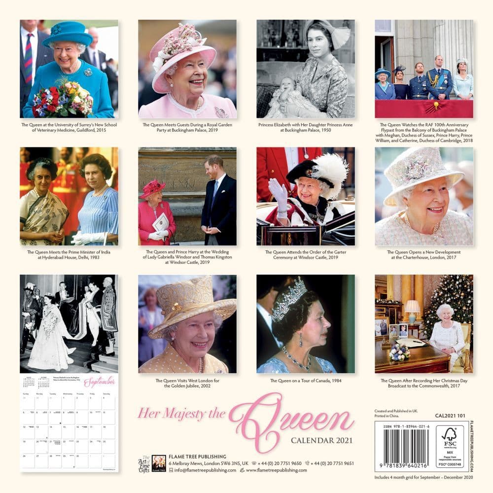 Queen and Royal Family Wall Calendar 9781839640216 eBay