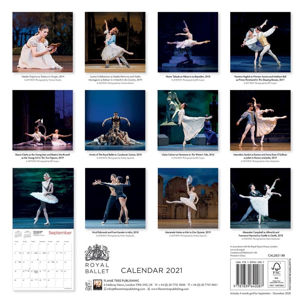 Royal Ballet Wall Calendar 9781839640087 eBay