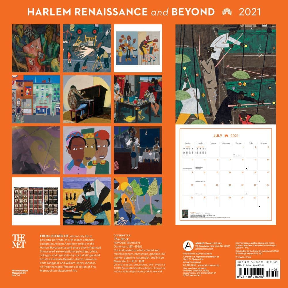 Harlem Renaissance and Beyond Wall Calendar 9781419745065 eBay