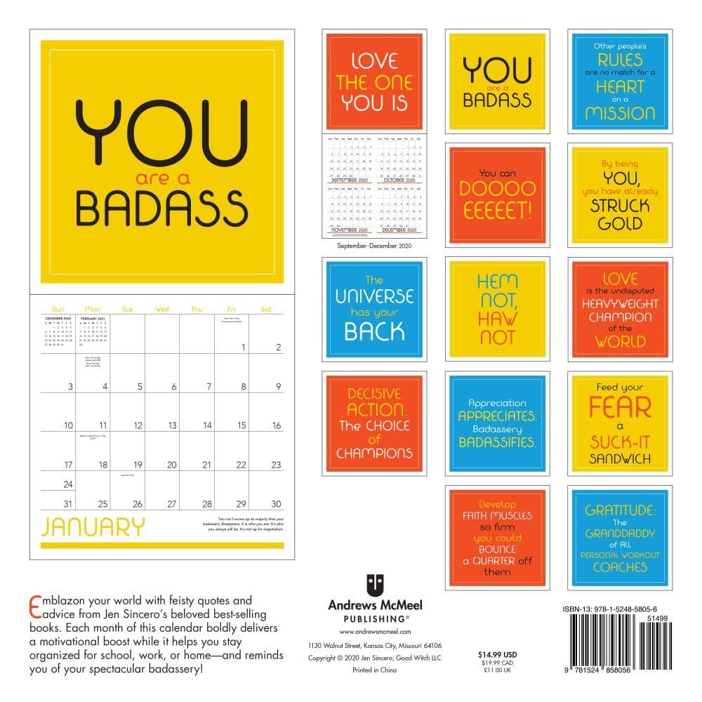 You Are A Badass Wall Calendar 9781524858056 EBay You Are A Badass Wall Calendar 9781524858056 EBay