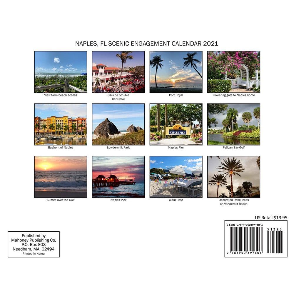 Naples Florida Wall Calendar 9781950397303 eBay