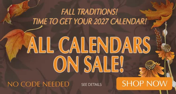 Promo banner, all calendars are on sale! No code needed.