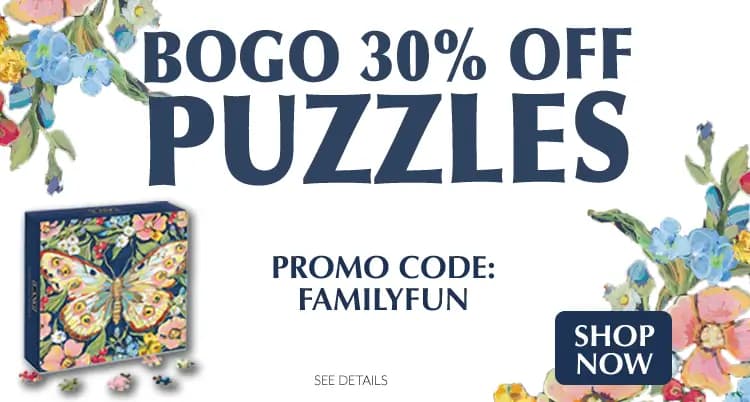 Buy one get one 30% off puzzles wih code: FAMILYFUN
