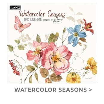 Watercolor Seasons 2025 Wall Calendar