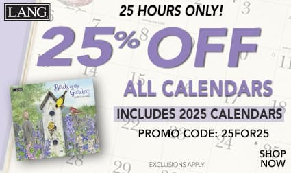 Extra 25% off ALL Calendars !