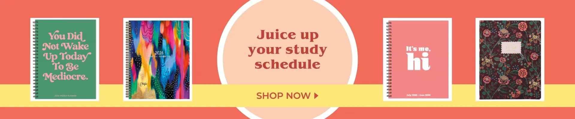 Juice up your study schedule — shop 2025-2026 academic planners in bold, bright, and expressive styles.