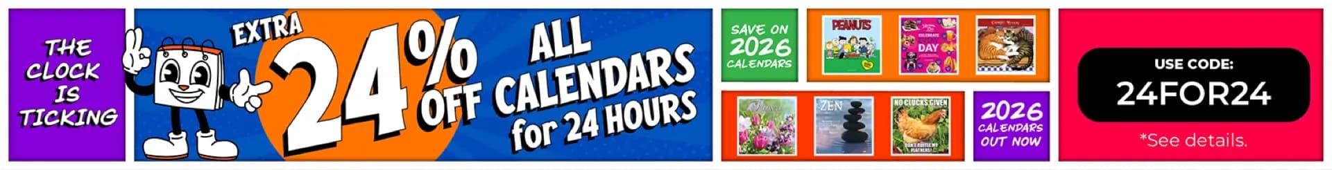 24% Off All Calendars – Today Only – Use Code 24FOR24