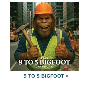 9 to 5 Bigfoot 2026 Wall Calendar