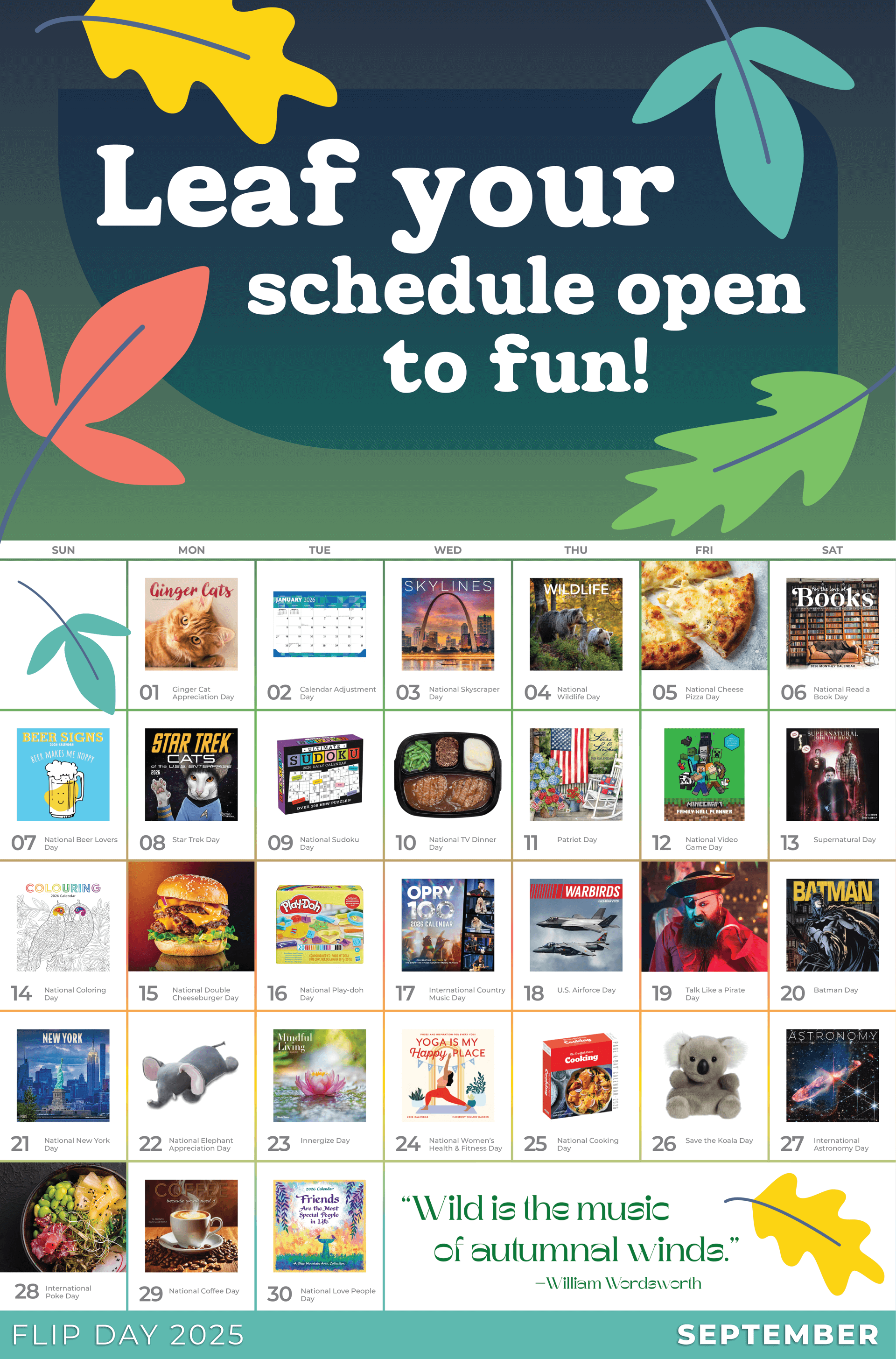 Check out what's happening for FLIP DAY at Calendars.com!