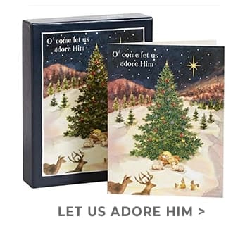 Let Us Adore Him Boxed Christmas Card by Betty Whiteaker
