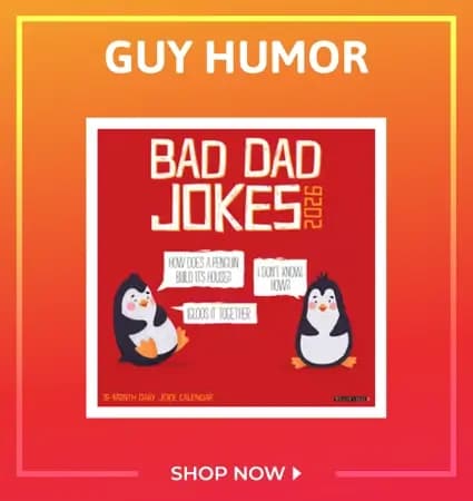 Funny 2026 calendars for guys – shop sarcasm, sports jokes, dad humor, and more.