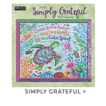 Simply Grateful 2026 Wall Calendar