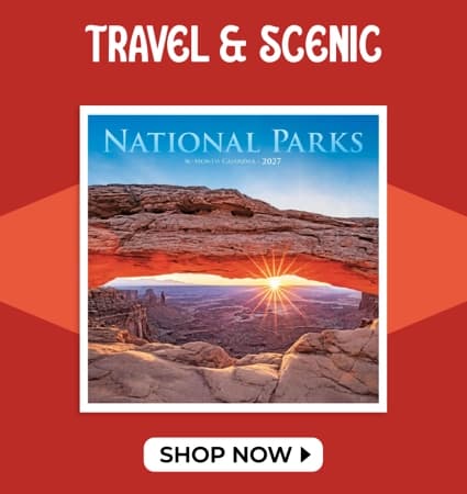 Travel and Scenic calendars featuring National Parks, tropical islands, romantic Europe, and lighthouses – Shop Now