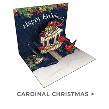 Cardinal Christmas 3D Pop-Up Christmas Cards (8 pack) by Susan Winget