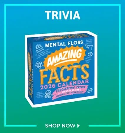 Trivia calendars packed with daily facts, puzzles, brain games, and quirky challenges.