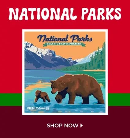 Explore 2026 National Parks calendars showcasing stunning U.S. landscapes — shop now for holiday gifts before they sell out.