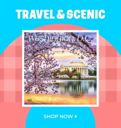 Sizzlin’ travel plans start here—shop city calendars featuring San Francisco, Washington DC, New York, and Lake Tahoe.