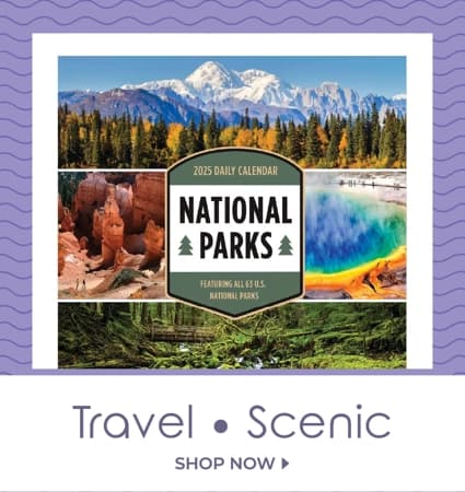 Adventure blooms in every National Park! Discover 2025 National Parks calendars featuring breathtaking landscapes, from mountains to canyons.