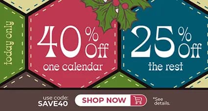 Today only: 40% off one calendar and 25% off the rest. Use code SAVE40 to shop now.