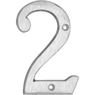 Thumbnail of the #2 CLASSIC 4 INCH HOUSE NUMBER BRUSHED ALUMINUM
