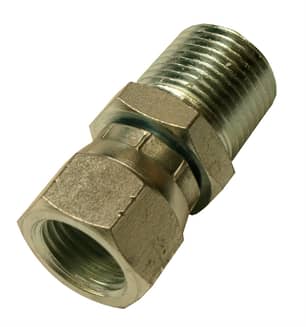 Thumbnail of the HYDRAULIC ADAPTER 3/8" MALE PIPE X 3/8" FEMALE JIC SWIVEL