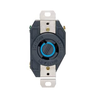 Thumbnail of the Flush Mount Locking Receptacle 20A-125V In Black
