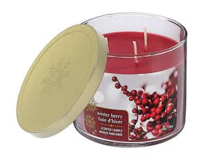Thumbnail of the 14 OZ 3 WICK JAR CANDLE WITH METAL LID WINTER BERR