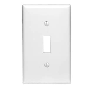 Thumbnail of the 1-Gang Toggle Wallplate Midway Size in White