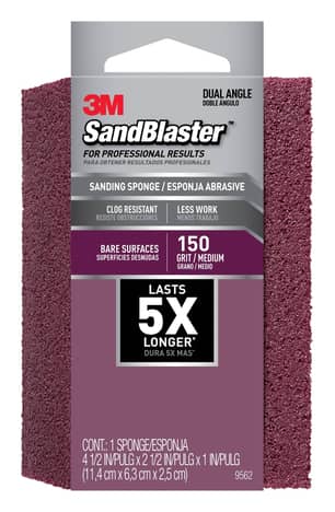 Thumbnail of the 3M™ SandBlaster™ EDGE DETAILING Sanding Sponge, 9562 ,150 grit, 4 1/2 in x 2 1/2 x 1 in, 1/pk