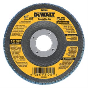 Thumbnail of the Dewalt® 4-1/2" X 7/8" 80 Grit Zirconia Angle Grinder Flap Disc