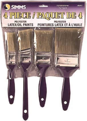 Thumbnail of the Promotional paint brush 4 piece polyester brush set, size 25/38A/50/75mm