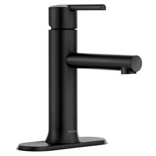 Thumbnail of the Moen Arlys Matte Black One-Handle Low Arc Low Profile Bathroom Faucet