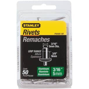 Thumbnail of the STANLEY RIVETS 3/16IN X 3/8IN ALUMINUM 50PK