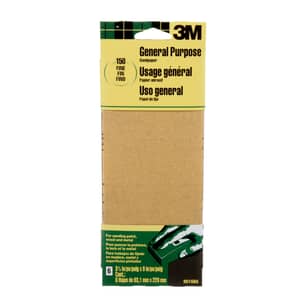 Thumbnail of the 3M™ General Purpose Sanding Sheets 9015NA-CC, 3 2/3 in x 9 in, Fine grit, 6/pk, 20 pks/cs