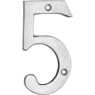 Thumbnail of the #5 CLASSIC 6 INCH HOUSE NUMBER BRUSHED ALUMINUM