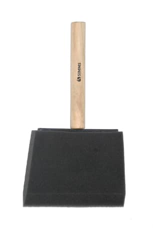 Thumbnail of the Foam paint brush 100mm, rounded wooden dowel- style handles